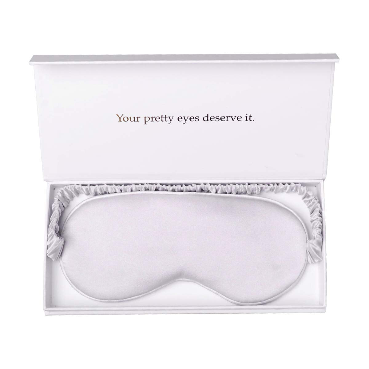 Silk Sleep Mask Light Blocking Luxury 100% Mulberry 19mm Silk Eye Mask Eye Cover Blindfold Ultra Soft Light & Comfy Anti Aging S