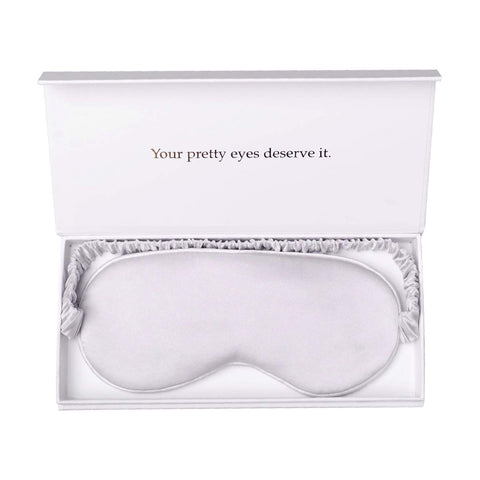 Silk Sleep Mask Light Blocking Luxury 100% Mulberry 19mm Silk Eye Mask Eye Cover Blindfold Ultra Soft Light & Comfy Anti Aging S