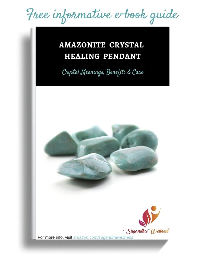 Sugandha Wellness Rainbow Moonstone Orgonite & Black Tourmaline Healing Crystal Necklace - Powerful Protection Pendant. Jewelry