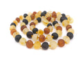 Baltic Amber Necklace for Adult - Natural Amber from Baltic Region, Genuine Amber (19.7 inch, RAW Multi)