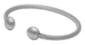QRAY Silver Deluxe Surgical Steel Golf Athletic Bracelet Men Women C-Shaped Health Wellness Bracelet (Medium: 7~7.75)