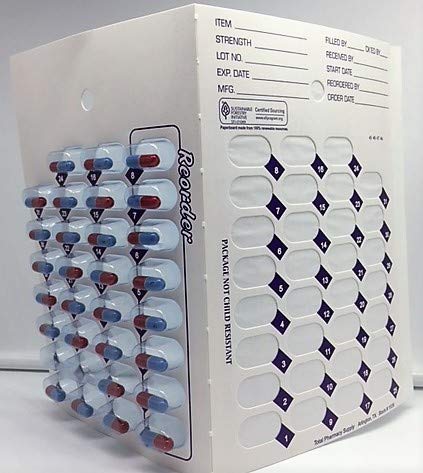 Healthaccessories 48 Cards and 48 Blisters for 31 Day Monthly Cold Seal Pill Blister Pack