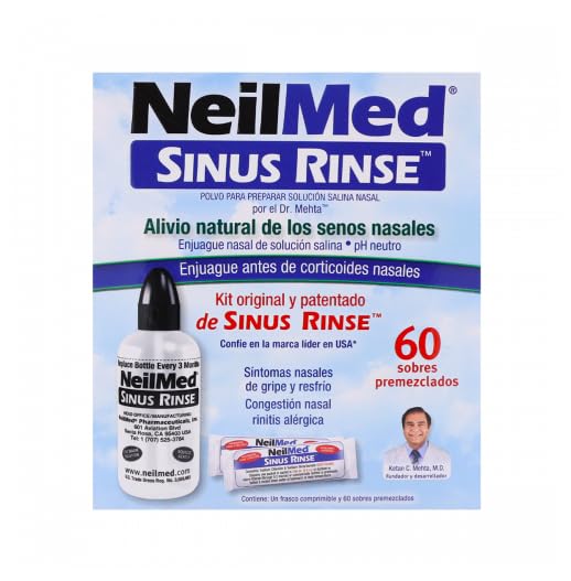 Lavador Nasal Sinus Rinse Kit C/60 Sobres Premezclados (240 mL)