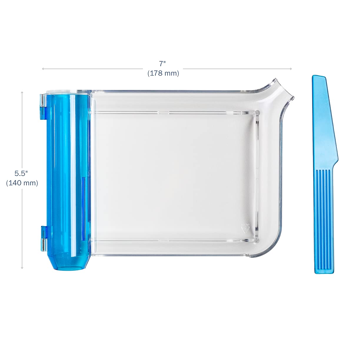 Apothecary Products Pill Tray & Spatula for Tablets, Medicine, Vitamins, Right-Handed, Clear, 2 Count