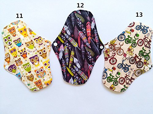 10Pieces 10Inch Reusable Washable Menstraul Pads Sanitary Pads