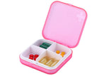 ZDQZC Portable Pill Organizer - Slim Pill Box for Purse or Travel, Compact Pill Case(4+6 Compartment,Pink)