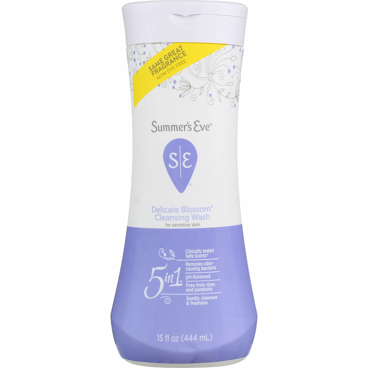Summer's Eve Delicate Blossom Daily Refreshing Feminine Wash, Removes Odor, pH balanced, 15 fl oz. (Pack of 2)