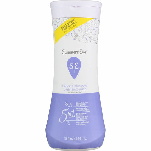Summer's Eve Delicate Blossom Daily Refreshing Feminine Wash, Removes Odor, pH balanced, 15 fl oz. (Pack of 2)