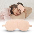 Jenna 100% Natural Silk And Fur Reversible Sleep Mask Cover For Insomnia, Puffy Eyes And Dark Circles (Apricot)