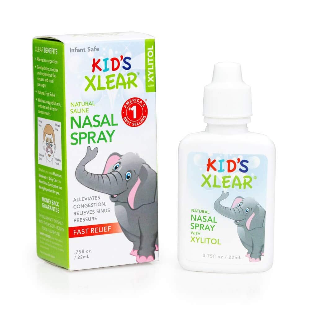 Xlear Nasal Spray and Kids Nasal Spray Bundle with Xylitol, Saline, Purified Water and Grapefruit Seed Extract, for Optimal Heal