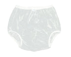 Haian Adult Incontinence Pull-on Plastic Pants PVC Pants 3 Pack (Small, Transparent White)