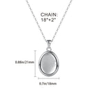 B BBPM Worry Stone Necklace Silver Necklace for Women Fidget Jewelry Anxiety Relief Peaceful Thumb Pendant Necklace Meditation R