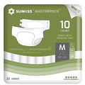 SUNKISS Masterpiece Adult Diapers with Ultimate Absorbency, Unisex Disposable Incontinence Briefs with Tabs for Women and Men, O