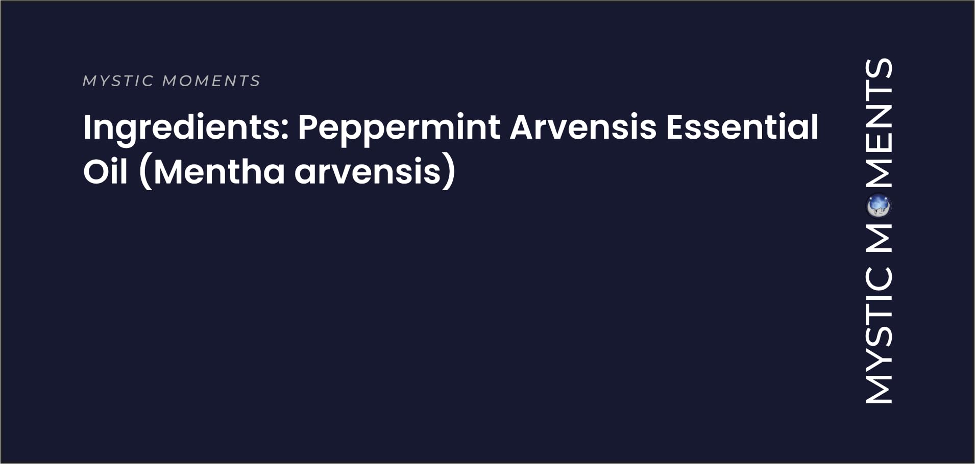 Mystic Moments | Peppermint Arvensis Essential Oil 500g - Pure & Natural Oil for Diffusers, Aromatherapy & Massage Blends Vegan
