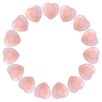 Marrywindix 15 Packs 0.8 Inches Healing Crystal Natural Rose Stone Heart Love Carved Palm Worry Stone Chakra Reiki Balancing