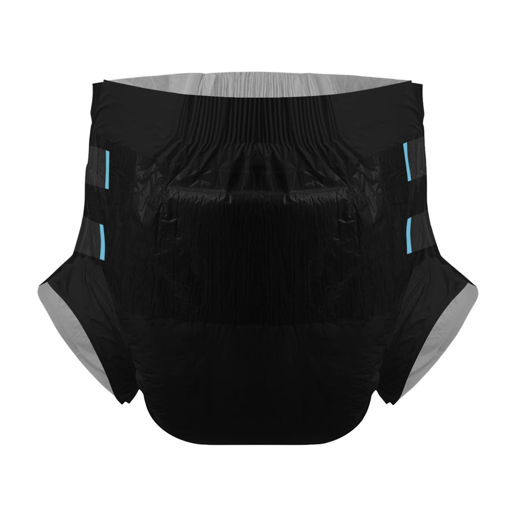 CutiePlusU Disposable Adult Diaper Heavy Absorption Dry Surface Adult Diapers All Night- Black 10 Pieces(Large 37-47)