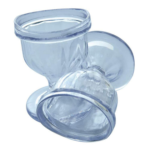 HealthAndYoga ChillEyes Transparent Eye Wash Cups for Effective Eye Cleansing - with Storage Container - Eye Shaped Rim, Snug Fi