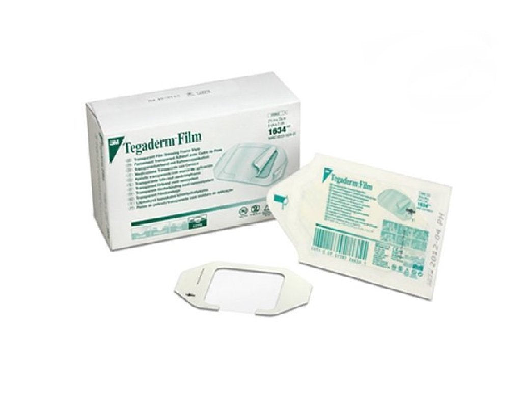 3m Healthcare tegaderm Transparent Adhesive Film Dressing Frame Style 2-3/8 x 2-3/4, Water-Proof, Sterile (Box of 100 Each)