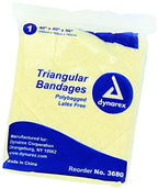 Dynarex 3680 Triangular Bandage, 7'' x 4'' x 4.25'', Pack of 12