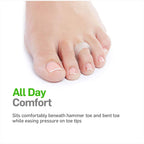NatraCure Gel Hammer Toe Crest Pads (Left/Right) - 1 Pair - (Toe Straightening Cushion, For Mallet Toes and Overlapping Toes) -