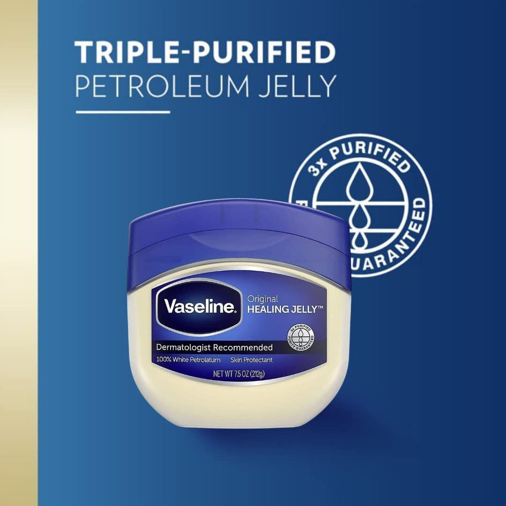 Vaseline, 100% Pure Petroleum Jelly, Original - 7.5 oz jar, Pack of 5