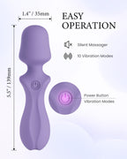 PinkScrew Portable Electric Travel Massager, Powerful Handheld Mini Neck Muscle Massage Tool (Lavender)