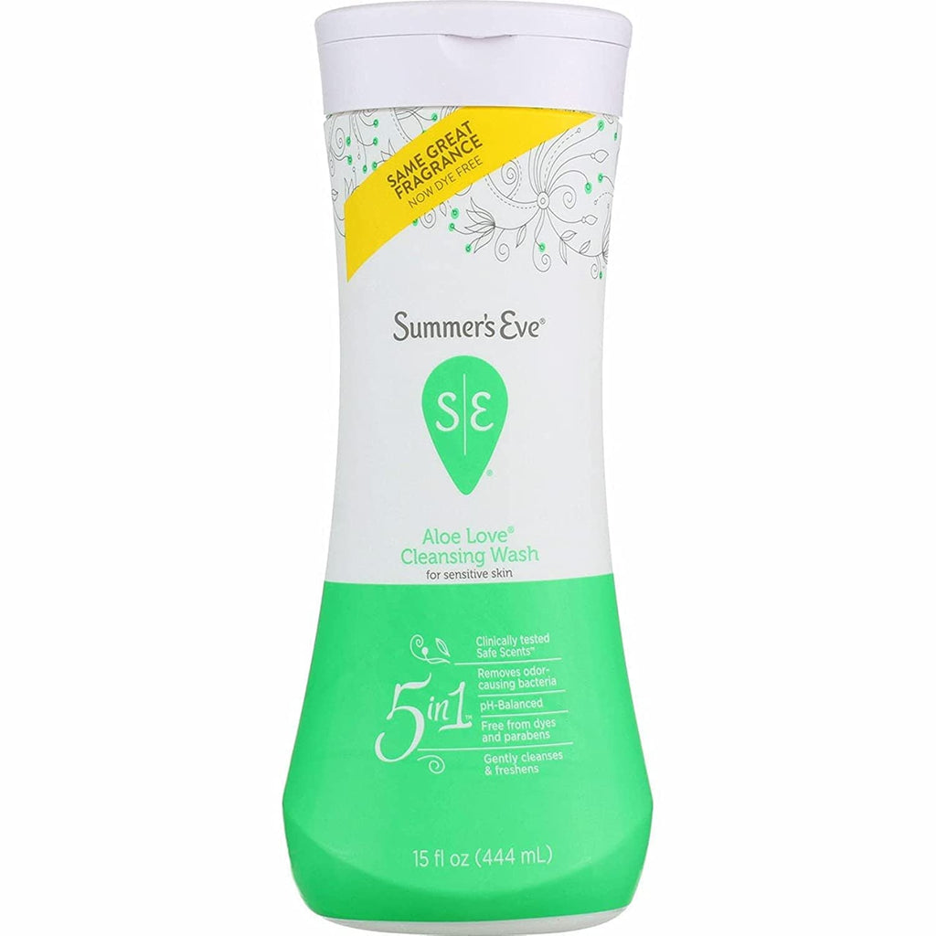 Summer's Eve Aloe Love Gentle Daily Feminine Wash, Removes Odor, pH balanced, 15 fl oz. (Pack of 2)