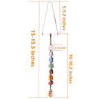 7 Chakra Stones Healing Crystals Hanging Ornament Chakra Tassel Christmas Ornaments Pendulum Good Luck for Home Decoration