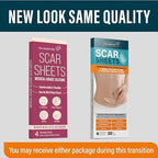 NUVADERMIS Silicone Scar Sheets - Extra Long Scar Sheets for C-Section, Tummy Tuck, Keloid, and Surgical Scars - Reusable Medica