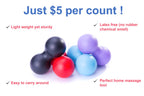 Peanut Massage Ball Roller Double Lacrosse Ball Acupoint Myofascial Release Muscle Knot Relaxer Mobility Trigger Point for Physi