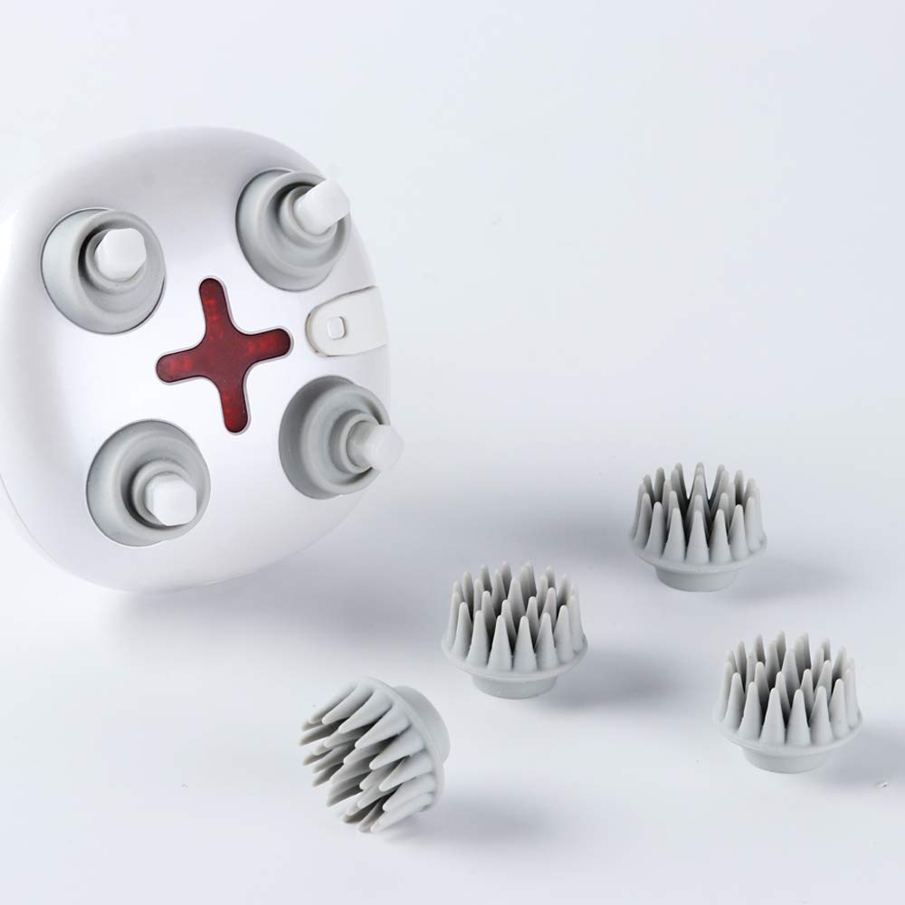 HaoToning Electric Scalp Massager, Head Scratcher Mimics Four-Finger Kneading Massage, Rechargeable & Waterproof, Pets Massager
