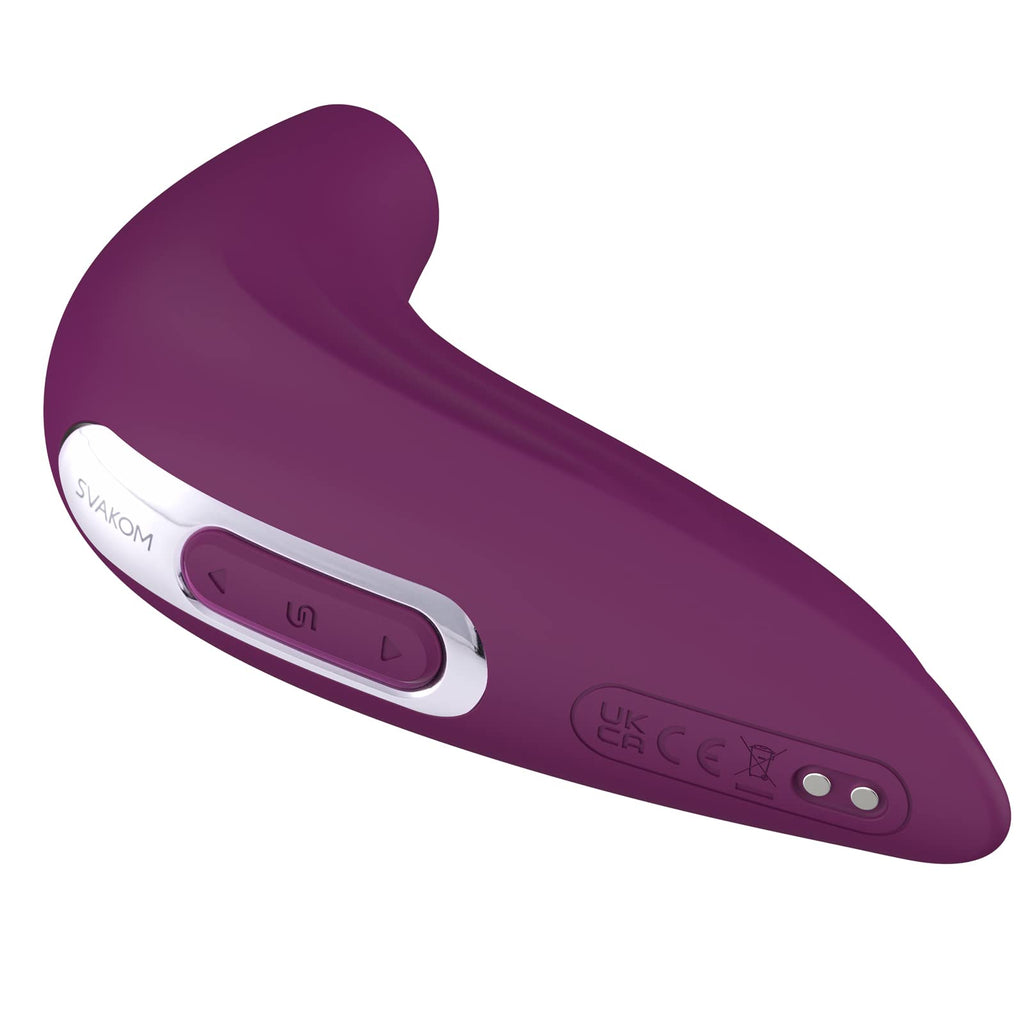 SVAKOM Pulse Union App Compatible Silicone Sucction Stimulation Vibrator - Violet/Silver