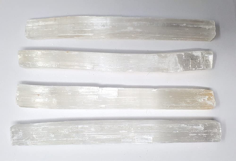 New Age Imports, Inc. ~ Premium Quality Selenite Sticks 7-8'' Size- 1 LB. Great for Wicca, Reiki, Healing, Metaphysical, Chakra,