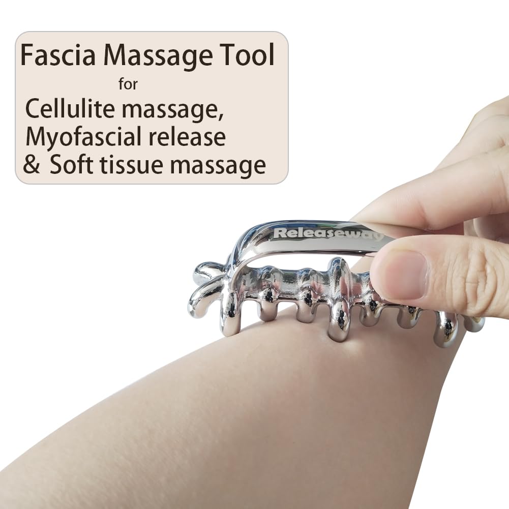 Stainless Steel Facial Massage Tool for Deep Tissue Massage and Cellulite Reduction - Unbreakable and Soft Tissue Massage Tool f