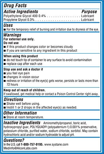 Systane Ultra Eye Drops Lubricant High Performance,Two 4ml bottles, 0.14 Fl. Oz (Pack of 2)