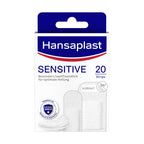 Hansaplast Sensitive Plasters (20 Strips), Skin-Friendly and Hypoallergenic Wound Plasters with Bacteria Shield & Secure Adhesio