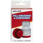 Acu-Life Pill Crusher and Grinder, Daily Usage, Safely Crushes Pills, Vitamins, Tablets, Accurate and Easy to Use, Includes Stor
