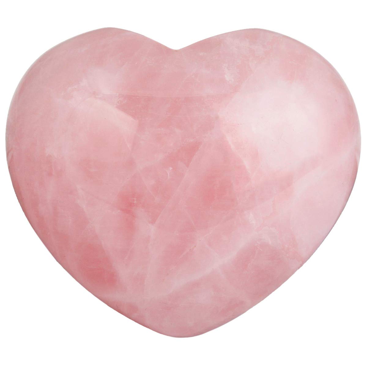 mookaitedecor Healing Crystals Rose Quartz Heart Love Worry Palm Stone Reiki Balancing 1.6 Inch