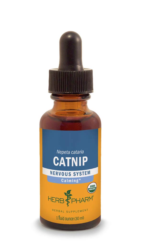 Herb Pharm Certified Organic Catnip Liquid Extract for Calming Nervous System Support, 1 Fl Oz
