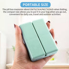 Xiaokeis 2 Pcs Pill Organizer, Travel Pill Organizer, Pocket Pharmacy with 7 Compartments Design, Magnetic Travel Pill Box Pill