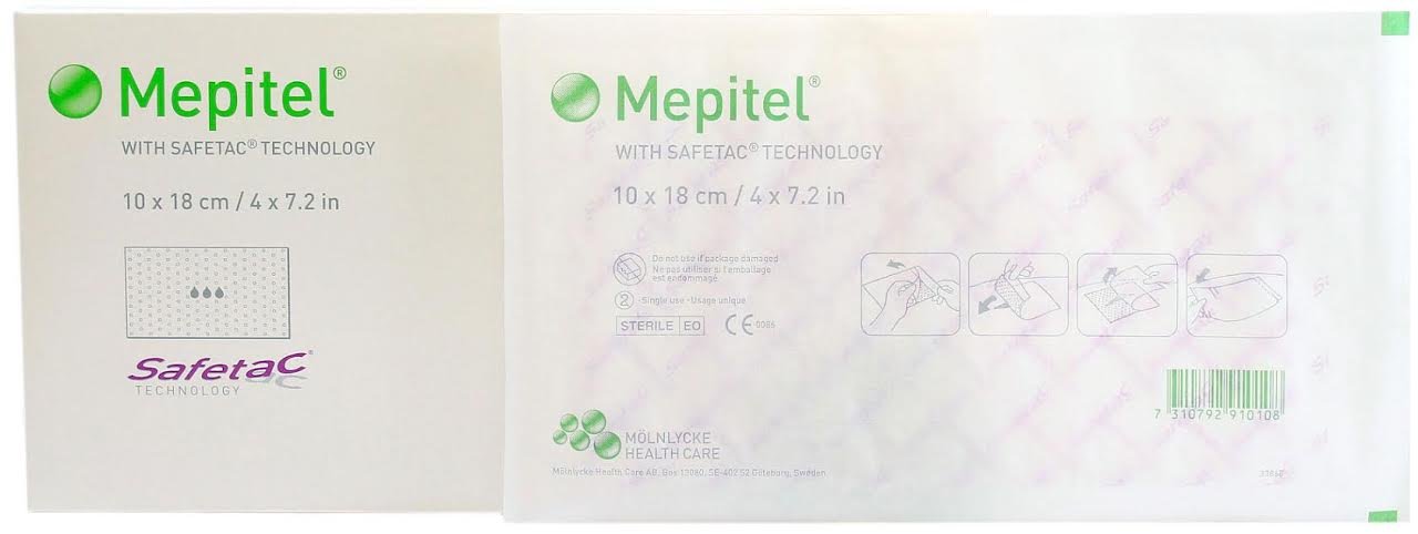 Mepitel Non Adherent Silicone Scar Wound Dressing 4 x 7.2 - 1 Dressing