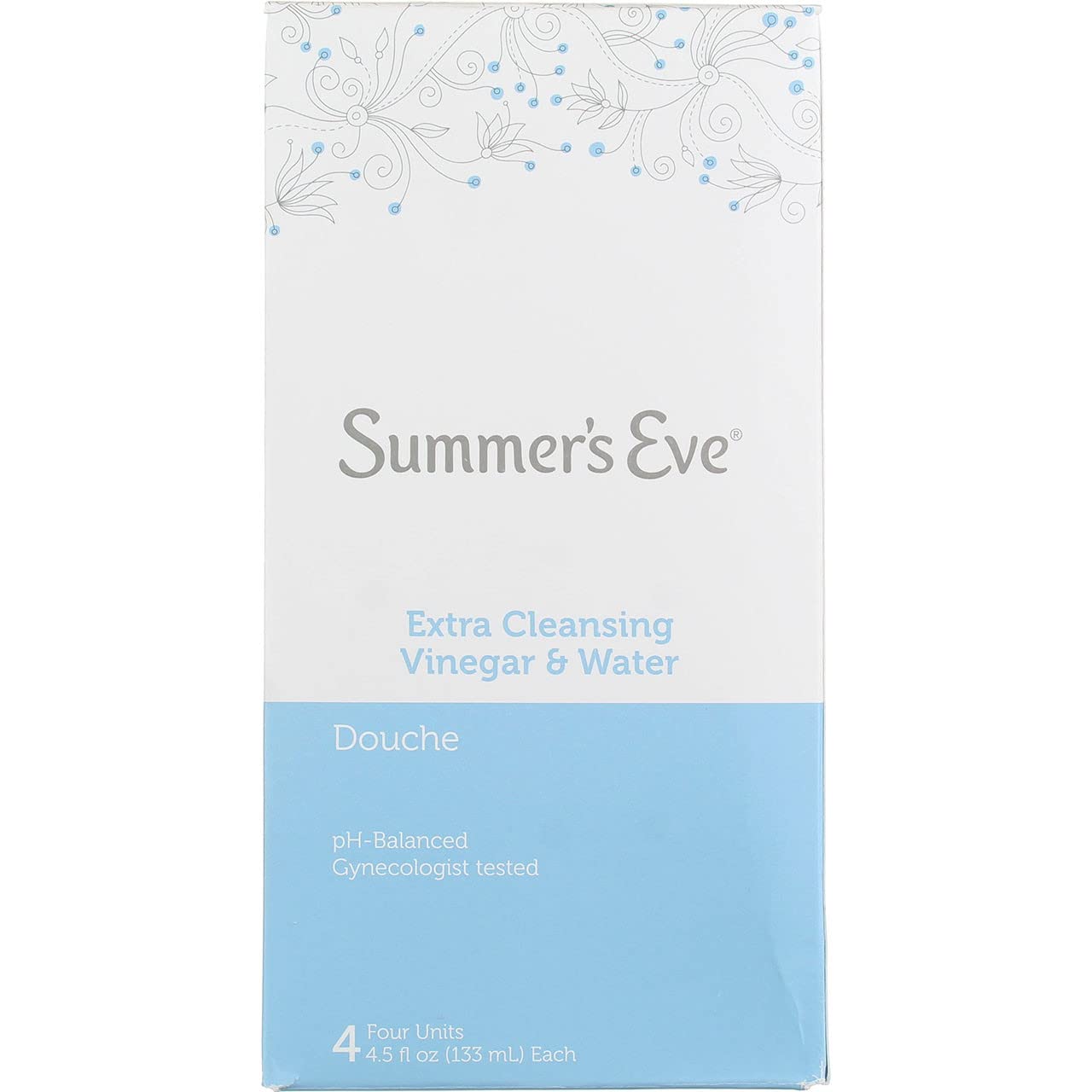 Summer s Eve Douche, Extra Cleansing Vinegar and Water, 4.5 Fl Oz, 4 Count (Pack of 6)