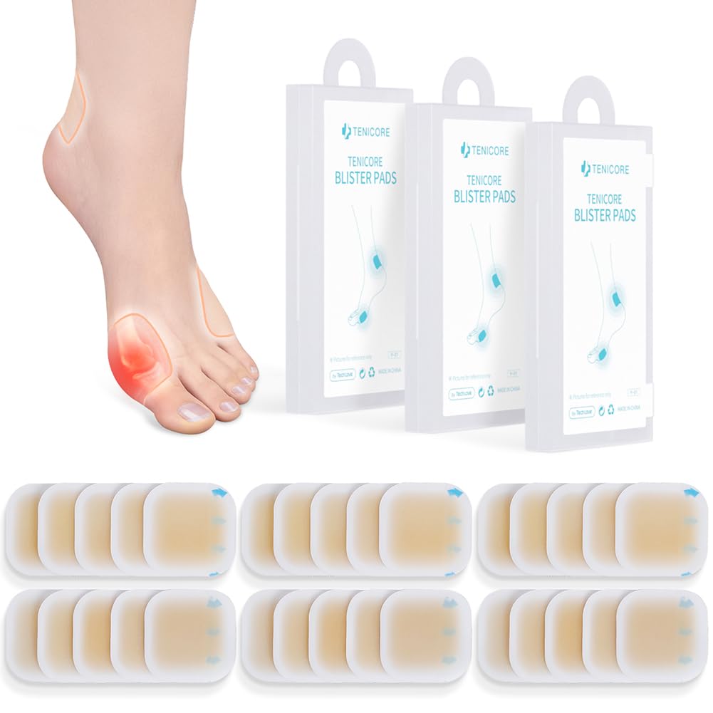 TENICORE Bunion Pads, Bunion Cushions for Women and Men, Toe and Foot Protector Pads, Sole and Heel Cushions, Waterproof, Thin, 