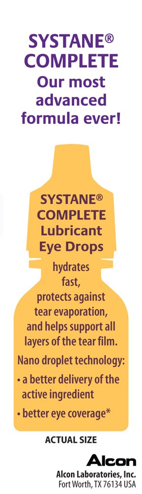 Systane Complete Lubricant Eye Drops, 0.34 Fl Oz, Twin Pack (Pack of 2)