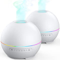 THIMONES 2 Pack Essential Oil Diffuser for Home - 200ml Aromatherapy Diffuser Humidifier with 4 Timers & 7 Colors Night Lights, 