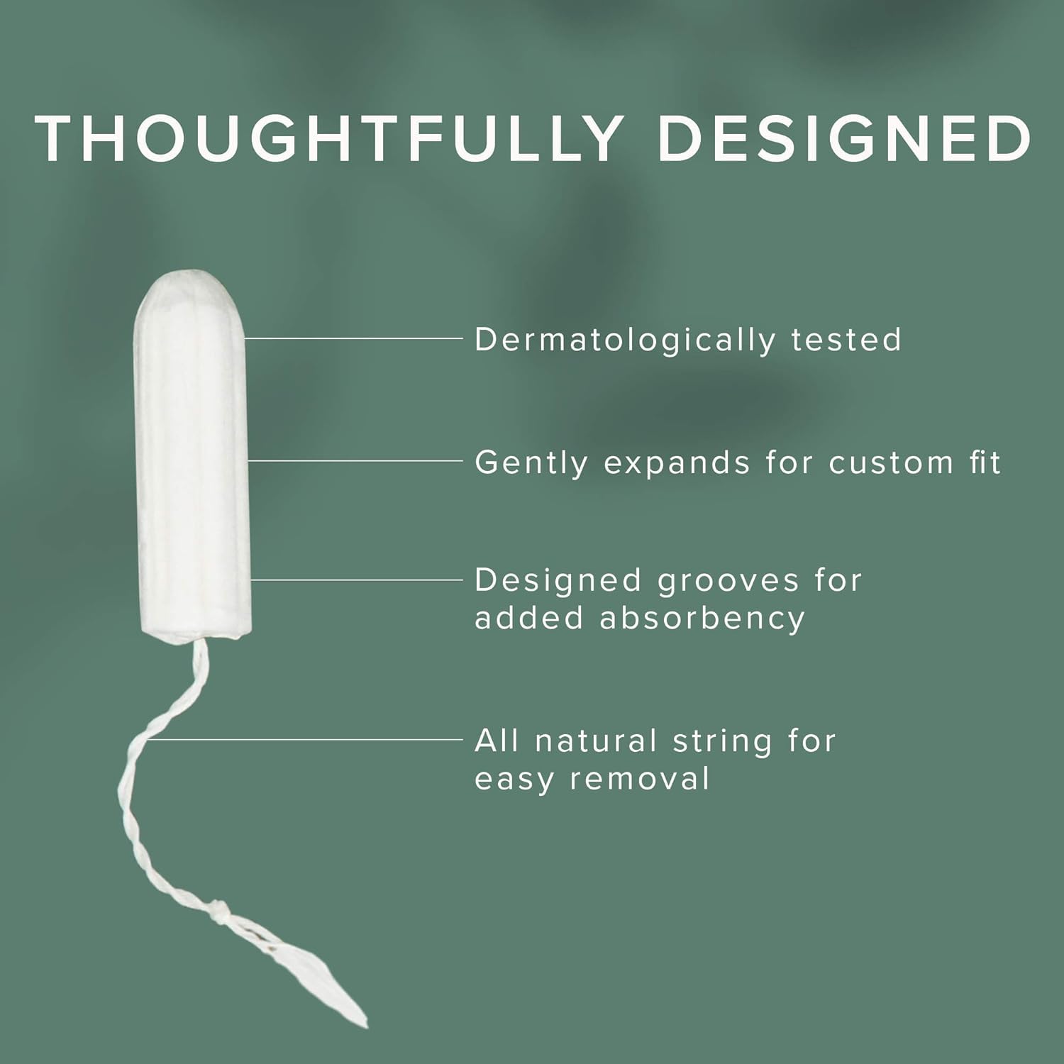 Veeda 100% Natural Cotton Tampons Super Absorbency - Applicator Free Tampons with Leak Proof Protection - Unscented, Chlorine &