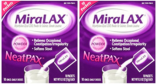 Miralax 1 Dose Powder Packets, 0.5 Ounce (Pack of 2)
