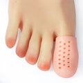 Big Toe Cap Support, Beige Breathable Toe Protector 10 Pack Toe Cover Sleeves with Holes, Provides Relief from Missing or Ingrow