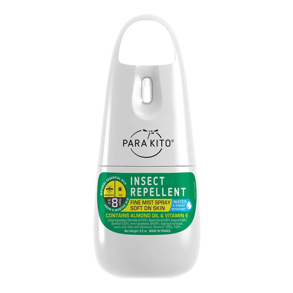 PARAKITO Mosquito, Ticks & Insect Spray- DEET Free, Citronella Essential Oil, Water & Sweat Resistant, Mosquito Bite Protection