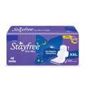Stayfree Dry Max XXL | 42 Pads | All Night XXL Dry Cover Sanitary Pads for Women | Convert Heavy flow into Gel | Odour Control |
